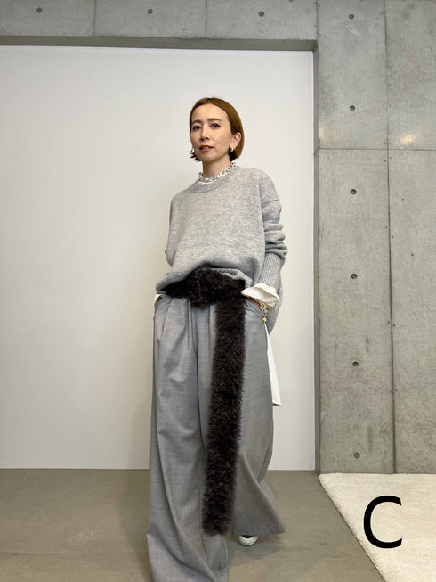 fur tail belt